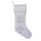 8 x 19 in. White Pointed Beaded Stocking